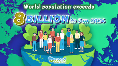 World population exceeds 8 billion in Jan 2024