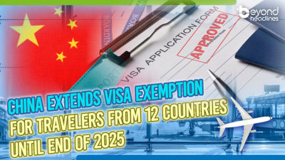 China extends visa exemption for travelers from 12 Countries until end of 2025