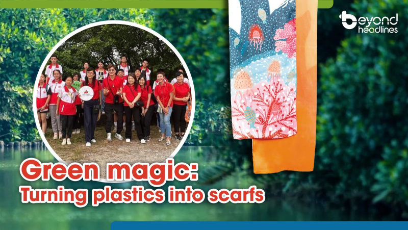 Green magic:  Turning plastics into scarfs