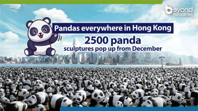 Pandas everywhere in Hong Kong: 2500 panda sculptures pop up from December