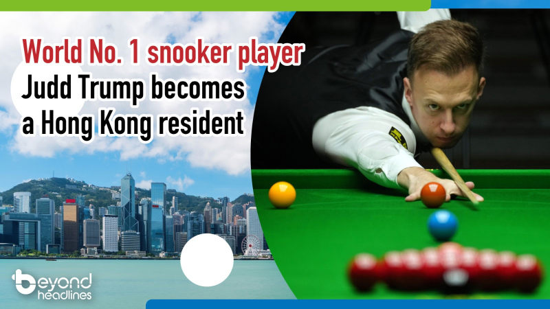 World No. 1 snooker player Judd Trump becomes a Hong Kong resident