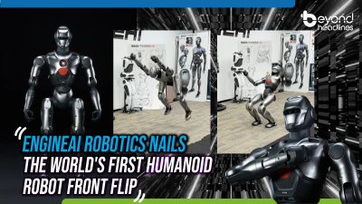 EngineAI Robotics Nails the World's First Humanoid Robot Front Flip