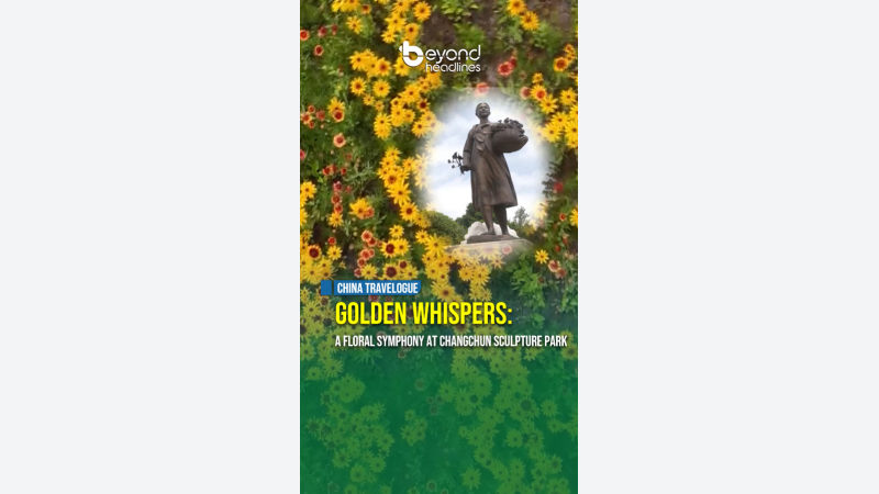 [China Travelogue] Golden Whispers: A Floral Symphony at Changchun Sculpture Park