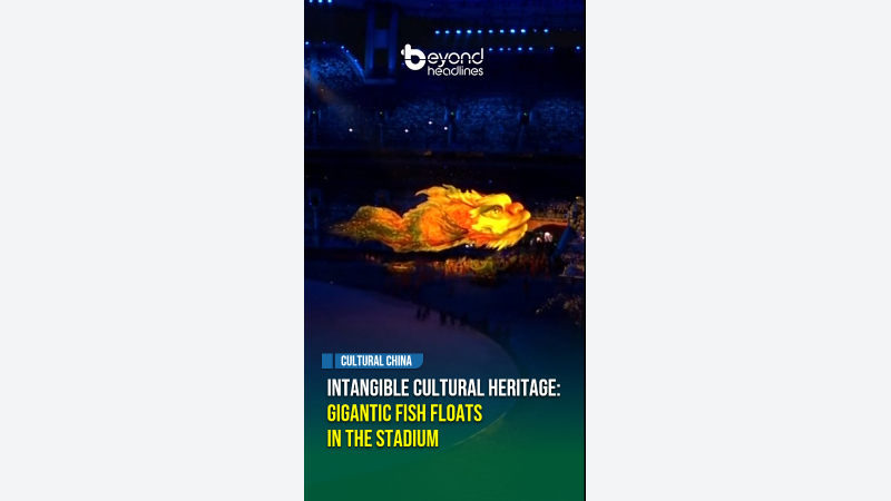 [Cultural China] Intangible Cultural Heritage: Gigantic Fish Floats in the Stadium