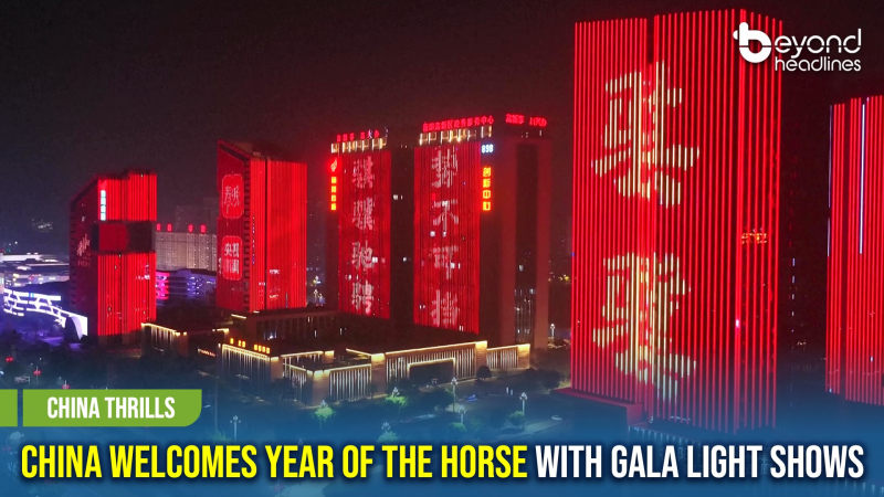 [China Thrills] China Welcomes Year of the Horse with Gala Light Shows