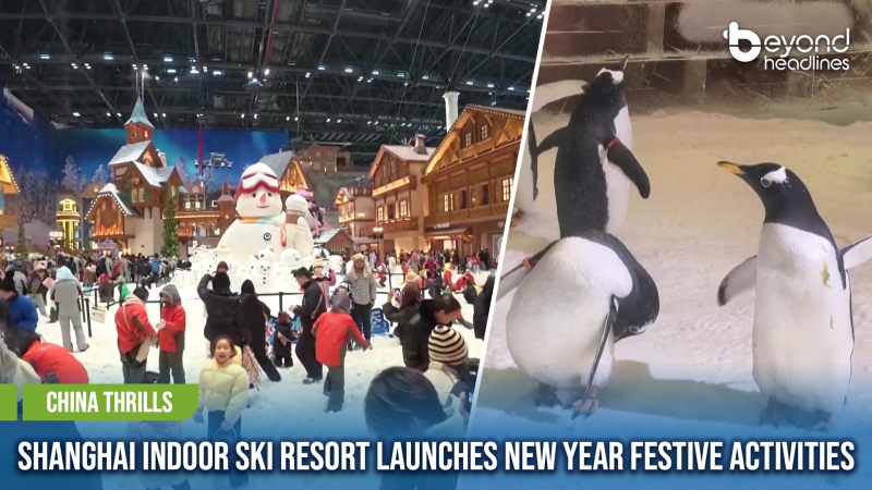 [China Thrills] Shanghai Indoor Ski Resort Launches New Year Festive Activities