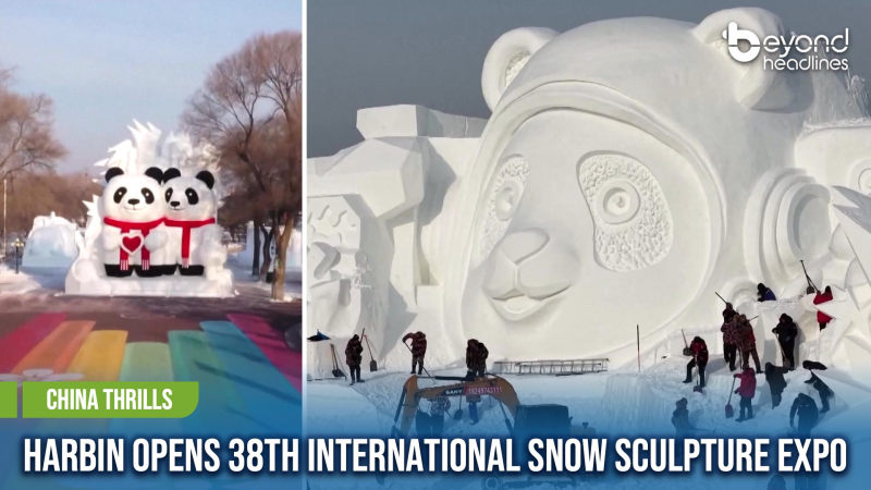 [China Thrills] Harbin Opens 38th International Snow Sculpture Expo