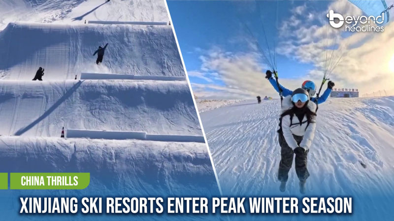 [China Thrills] Xinjiang Ski Resorts Enter Peak Winter Season