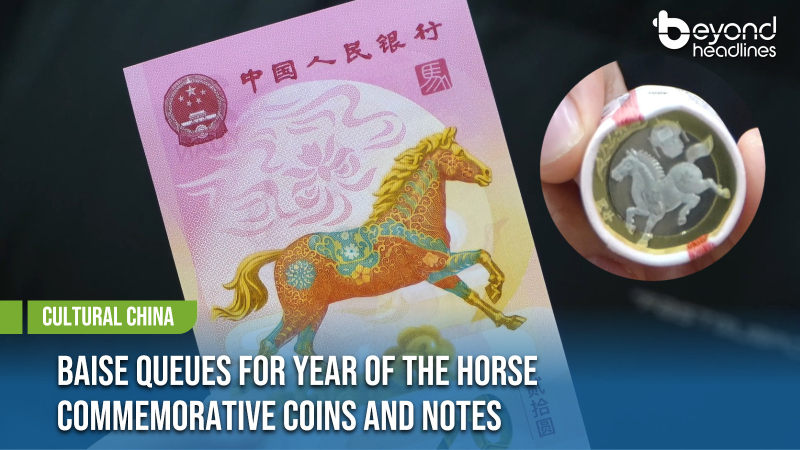 [Cultural China] Baise Queues for Year of the Horse Commemorative Coins and Notes