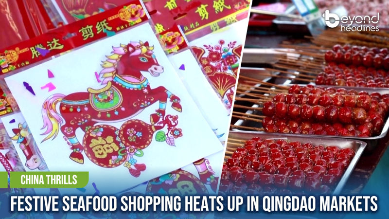 [China Thrills] Festive Seafood Shopping Heats Up in Qingdao Markets