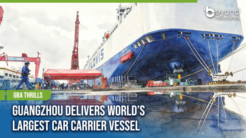 [GBA Thrills] Guangzhou Delivers World’s Largest Car Carrier Vessel