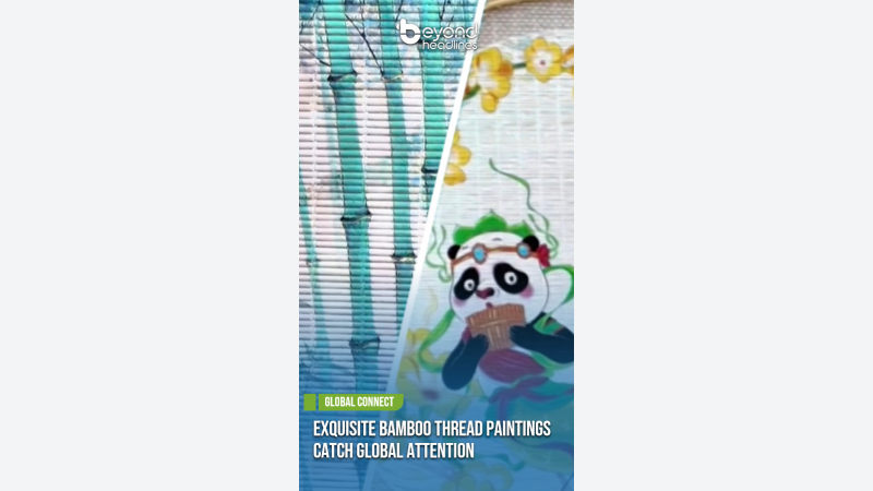 [Global Connect] Exquisite Bamboo Thread Paintings Catch Global Attention