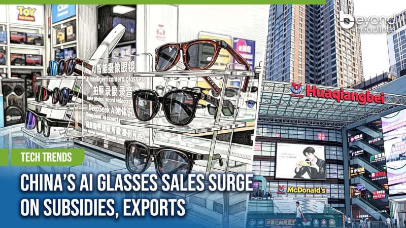 [Tech Trends] China’s AI Glasses Sales Surge on Subsidies, Exports