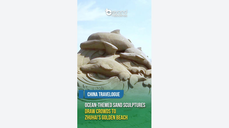 [China Travelogue] Ocean-Themed Sand Sculptures Draw Crowds to Zhuhai’s Golden Beach