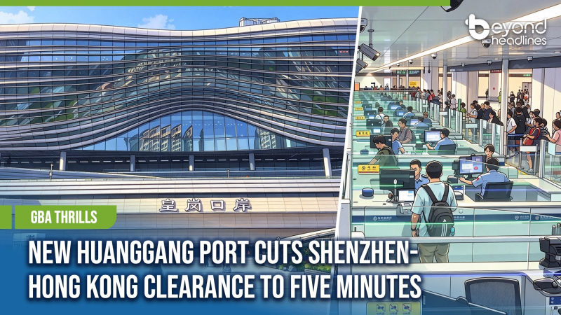 [GBA Thrills] New Huanggang Port Cuts Shenzhen-Hong Kong Clearance to Five Minutes